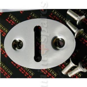 17: Abdeckung Schlossfang dito in Edelstahl Paar