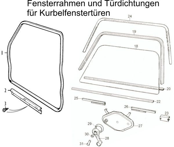 Fensterrahmen und Türdichtungen